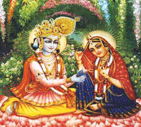 L'amour pur de Shri Radha Rani et Shri Krishna à Nikunja