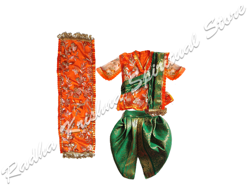 Apricot Blossoms Large God Shrinathji Dress