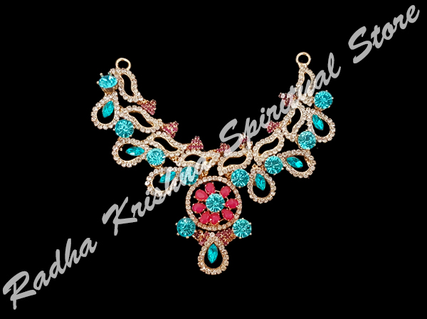 <p>Aqua-Waves-Gold-Plated-Metal-Choker-Necklace</p>