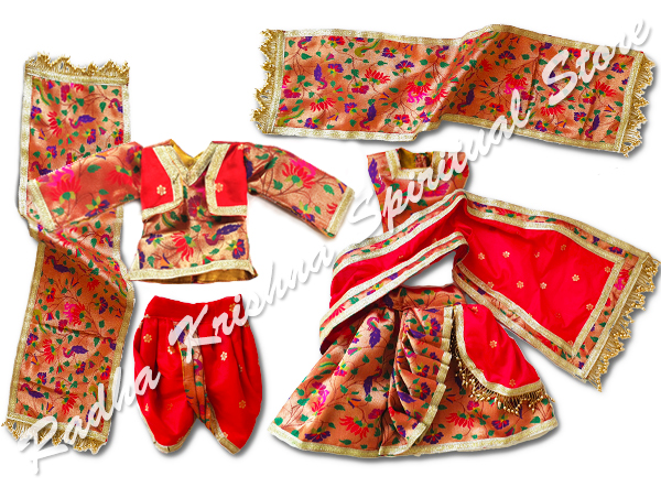 <p>Authentic Handloom Paithini Large Radha Krishna Dress</p>