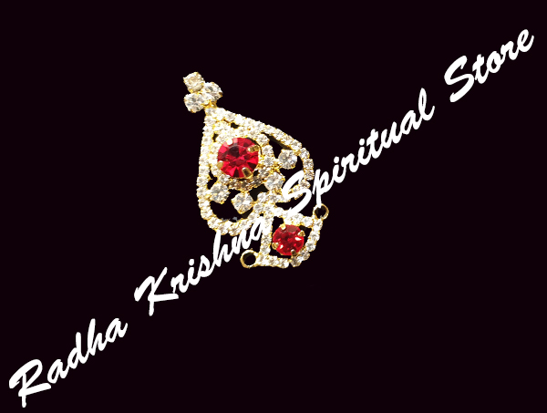 <p>Garnet Sringaar Medium Metal Mukut Insert</p>