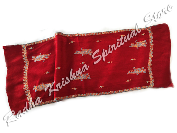 Cranberry Jamavaar Winter Kashmiri Pashmina Deity Shawl