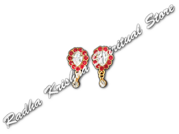 <p>Garnet-Drops-God-Metal-Earrings</p>