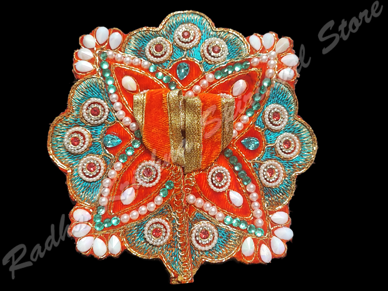 Orange Butterfly Hues Laddu Gopal Dress