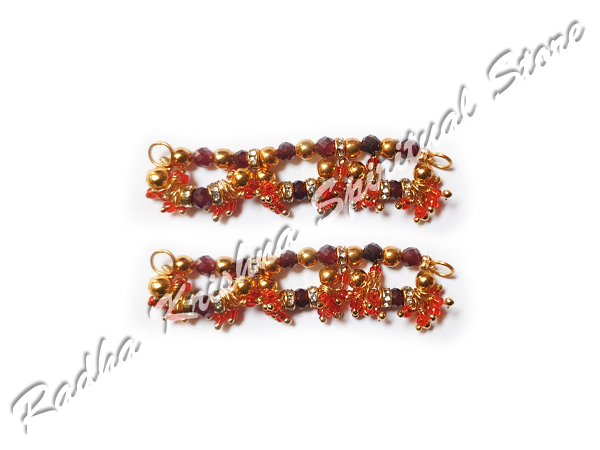 <p>Scarlet-Sandalwood-Gemstone-God-Deity-Anklets</p>