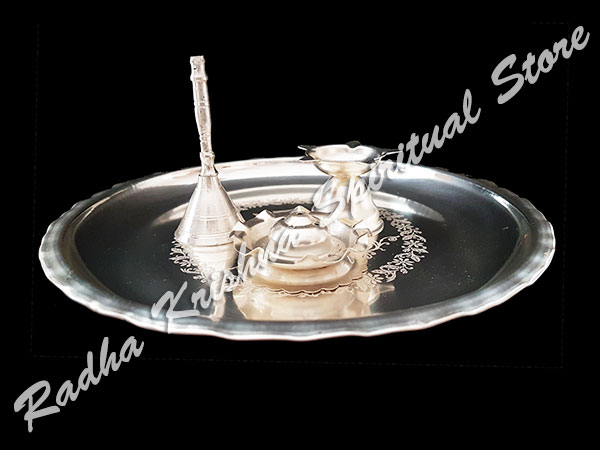 <p>
	Shubh-Laabh-Aarti-Silver-Plated-Thali-Set</p>