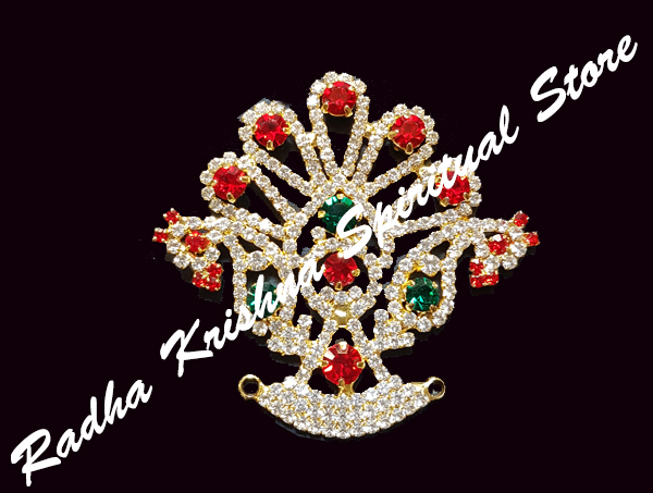 <p>Unique Peacock Sringaar Metal Large Tipara Insert</p>