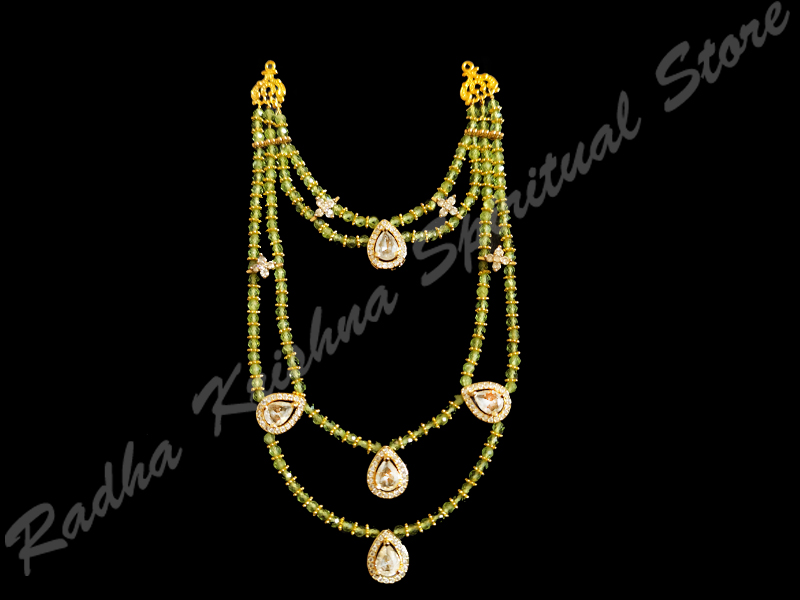 Woodlands--Lime-Semi-Precious-Metal-Necklace