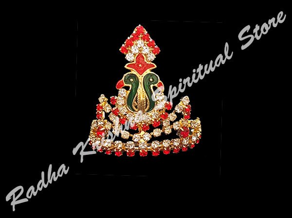 <p>Yugal-Mayura-Metal-God-Mukut-Crown</p>