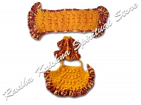 Citrus Blooms Winter Woolen Devi Mata Goddess Dress