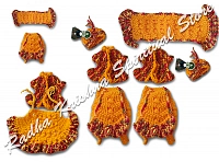Citrus Blooms Wool Winter Ram darbaar Dress