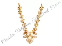 Pfau-Edelsteine American Diamond Metal Halskette