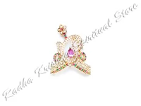 Peacock Paisley God Deity American Diamond Crown