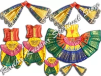 Traditionell reine Seide Sri Ram Darbaar Gottheit Kleid