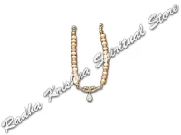 Korallenfarbene natürliche Perle Zirkonia Gott Halskette