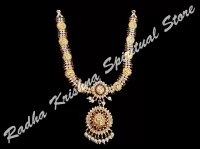 Divine Glory Mahalaxmi God Metal Necklace Haram