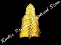 Engraved Fauna Gold Plated Mukut Crown Kreedam