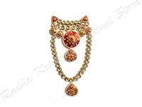 Flaming Hues Kundan God Deity Necklace