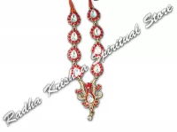 Garnet Drops God Metal Necklace