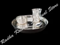 WunderschÂnes RajBhog Silber berzogenes Baby Thali Set