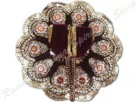 Ladoogopal-Kleid mit malvenfarbenen Blüten