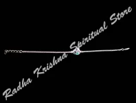 Pfau Glck reine silberne Rakhi Armband