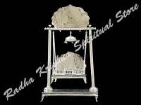 Shimmering Silver Plated Laddugopal Swing Jhula