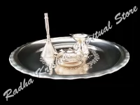 Shubh Laabh Silber Kleines Aarti Thali Set