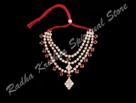 Garnet Sparkles Metal Necklace