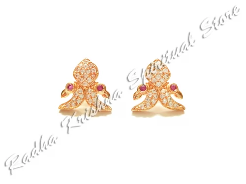 Pfau Edelsteine Kundal Ohrringe