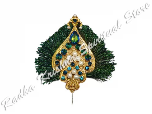 Angelic Spade Metal God Crown Turban Feather Insert