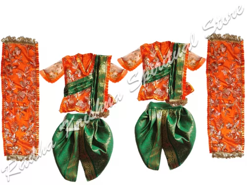 Apricot Blossoms Large Krishna Balrama Dress