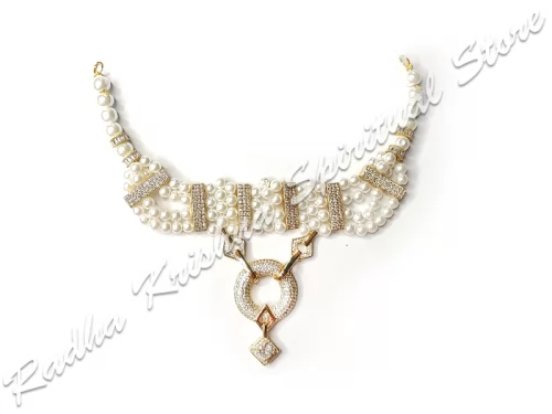 Artistic Pearls American Diamond Chokar God Necklace