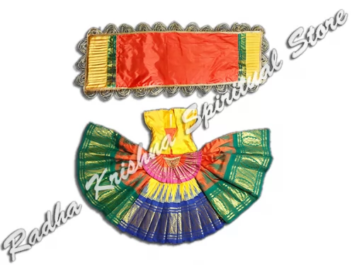 Traditionell Kanjeevaram groƒ Devi Mata Kleid aus reiner Seide