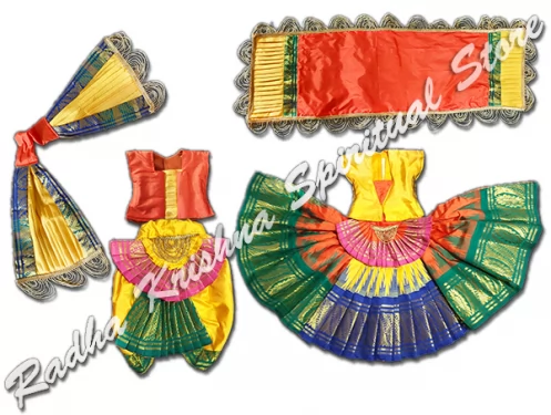 Traditionell Kanjeevaram Laxmi Narayan Kleid aus reiner Seide