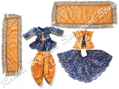 Himmlisches Funkeln großes Radha Krishna Kleid