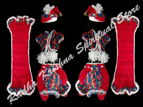 Cranberry Vibes Winter Woolen Krishna Balrama Dress