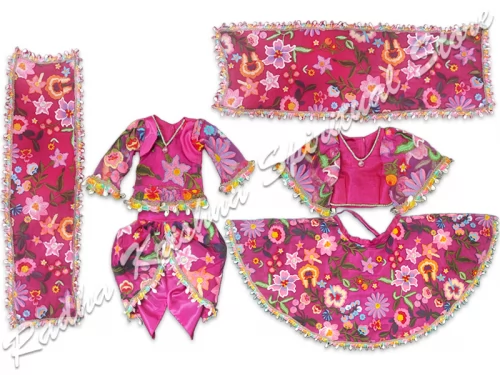 Feenhaftes Blüten-Radha Krishna-Kleid