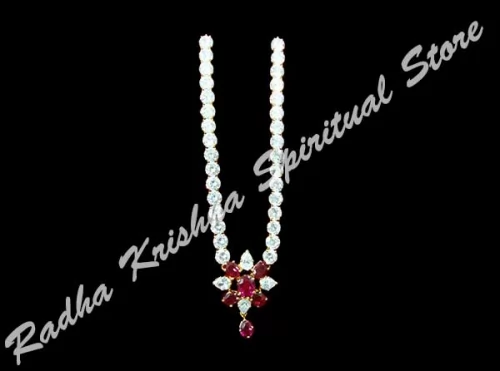 Collar americano de lujo floral del metal del diamante