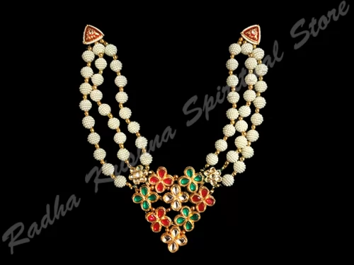 Floral Elegance Traditional Kundan God Necklace