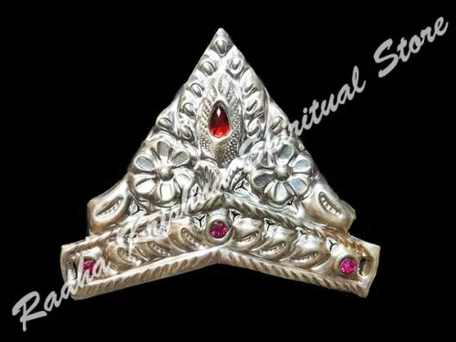 Floral Starlets Medium Pure Silver Mukut Crown