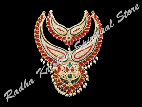 Garnet Fauna Large God Deity Necklace