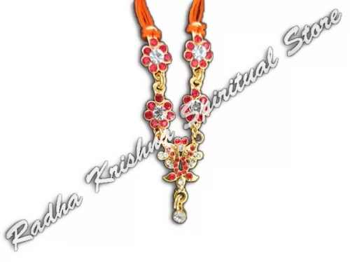 Garnet Flora God Metal Necklace