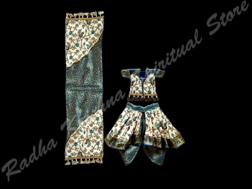 Großes Shrinathji Kleid mit himmlischen Pfauen