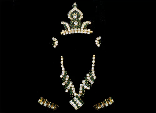 Jade Embellishment Deity Metal Sringaar Set