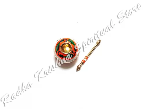 Mini Dahi Handi Metal Meenakari God Deity Toy