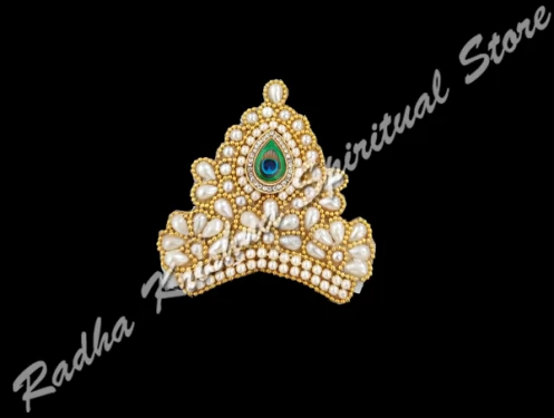 Perlmutt-Krone des Pfauengottes Mukut