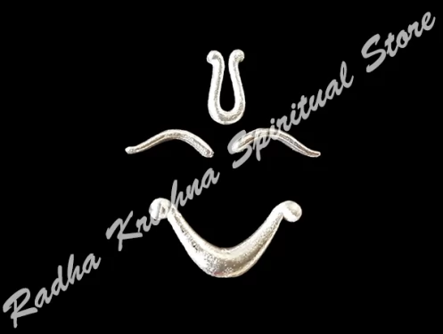 Reines Silber Salagram Augenbrauenlippe Tilaka Set