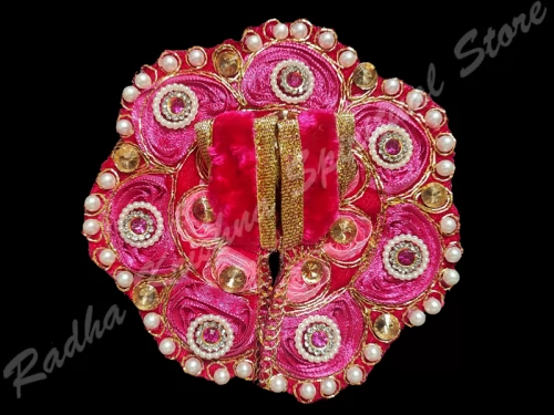 Laddu Gopal-Kleid mit Blumenmuster in der Rosa