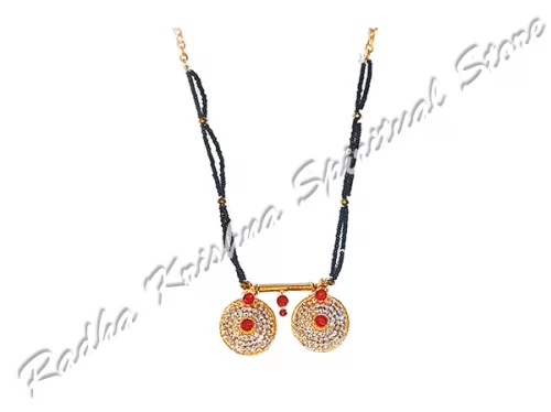 Schillernde Mangalsutra Metall Gott Halskette